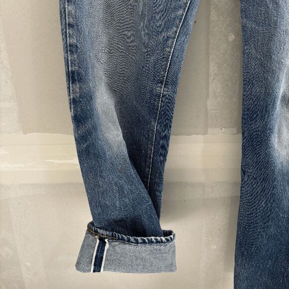 Vintage Levis Single Stitch Redline Selvedge #6 Button 70s 32x32 Distressed - Picture 5 of 14